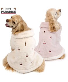 PET PARADISE ペットパラダイス チェリー ポンチョ 《ホワイト 》 中型犬 大型犬