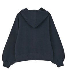 earth music&ecology レースコードダブルジップニットパーカー