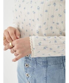 earth music&ecology アイレットジャガードタイトプルオーバー