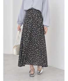 earth music&ecology キンモクセイ柄フレアスカート