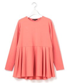 23区 S 【ご好評につき新色追加】ナチュラルコットンベアコンビ ペプラム カットソー