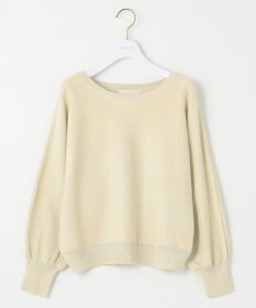 ANY SIS L 【洗える】パフスリーブラメ ニット