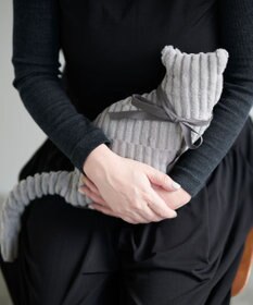 LOOM&SPOOL GRA綿毛布猫クッション