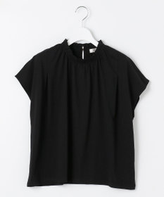 Feroux 【UVケア】スタンドネックフレンチスリーブ Tシャツ