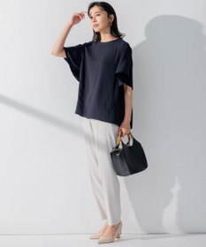 23区 【洗える】バックサテンアムンゼン ネックステッチ ブラウス