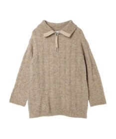 earth music&ecology ブークレハーフジップミニワンピース