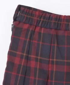 ANY L 【手洗い/ウエストゴム】チェック柄フリンジプリーツスカート