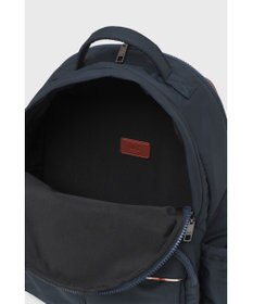 DAKS 軽量ナイロン×レザー ハウスチェックディテール PC収納バックパック