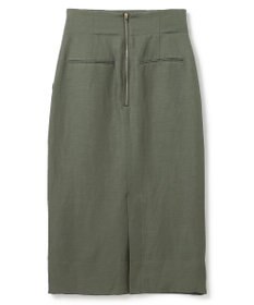 BEIGE， 【洗える】BERNARD / リネンアウトポケットハイウエストスカート