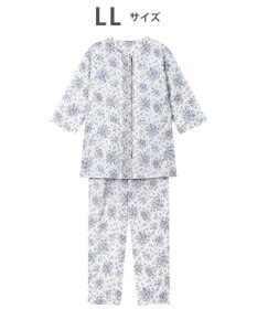 WACOAL パジャマ 7分袖 長袖 長ズボン 綿100%(本体) ローン素材 ミントン レディース NDT265 /ワコール