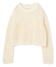 BEIGE， UVITE / コットンメッシュクロップドニット
