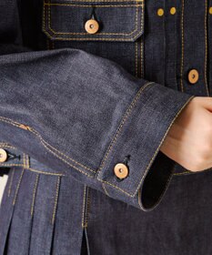 Ripo trenta anni 【ブランド定番】2ND TYPE PLEATS JK デニムジャケット プリーツ