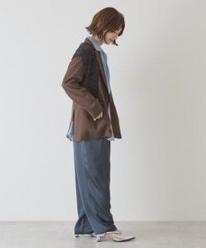 AMERICAN HOLIC 【イージーケア】サテンカーブパンツ