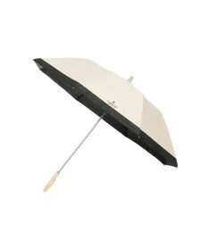 MOONBAT 【遮光/晴雨兼用日傘】LANVIN COLLECTION (ランバン コレクション)グログランリボン バイカラー 遮熱 UV 折りたたみ傘 楽折