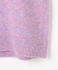 組曲 L 【加藤ローサさん着用 / 襟取り外し可】スパンコールヤーン 5分袖ニット