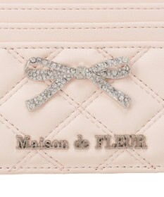 Maison de FLEUR リボンビジューキルティングカードケース