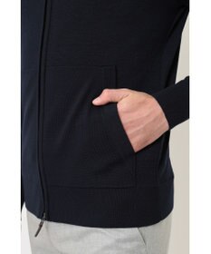 DAKS フード付きメリノウールカーディガン