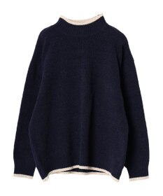 CRAFT STANDARD BOUTIQUE 洗えるモールニット配色プルオーバー