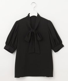 Feroux 【大好評につき追加生産・新色登場】リボンタイパフスリーブ半袖 ブラウス