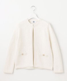J.PRESS LADIES 【WEB限定カラーあり・洗える】TWEED ニット ジャケット