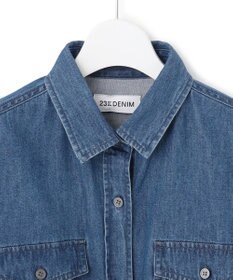 23区 S 【洗える】23区DENIM ライトダンガリー シャツ