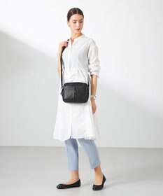 Y'SACCS ナイロン×牛革コンビシリーズ　横型ショルダーバッグ　SSサイズ