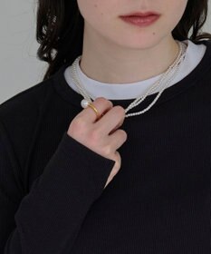 Phoebe 〈金属アレルギー対応〉パールオープンリング/ステンレス/大ぶり/存在感◎/主役級