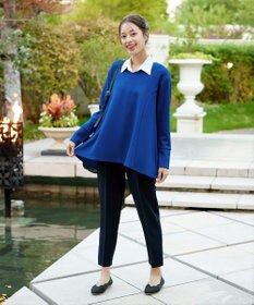 Tiaclasse 【洗える】【ふわもち美すふれ】フレアシルエットカットソー