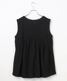 #Newans 【金子綾さんインスタライブご紹介アイテム】（セットアップ可能）ふくれジャガード ペプラムブラウス