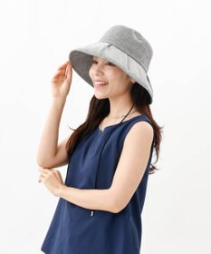 AURORA 【 LANVIN COLLECTION（ランバン コレクション） 】シルクギンガムカサブランカハット