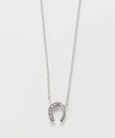 Phoebe 〈金属アレルギー対応〉グロッシーミニホースシューネックレス　シルバー　ステンレス/馬蹄/蹄鉄/ラッキーモチーフ/ギフト/プレゼント