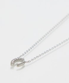 Phoebe 〈金属アレルギー対応〉グロッシーミニホースシューネックレス　シルバー　ステンレス/馬蹄/蹄鉄/ラッキーモチーフ/ギフト/プレゼント