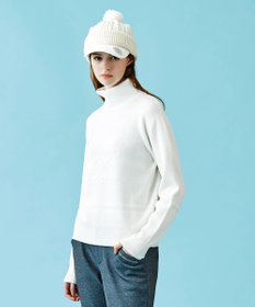 23区GOLF 人気ニットアイテムが今季も登場【WOMEN】【洗える】スノーモチーフ モックネックニット