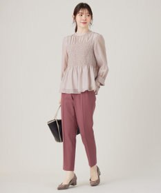 ANY SIS 【洗える】オーガンジーシャーリング ブラウス