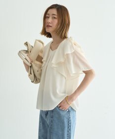 YECCA VECCA リボンスリーブブラウス