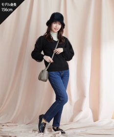 Tiaclasse L 【洗える】ドットチュールコンビニットトップス