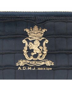 A.D.M.J. 【牛革】クロコ型押しオーガナイザーパース