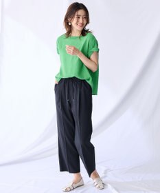 ANY 【手洗い可】ヨーロピアンリネンツイストスリーブブラウス