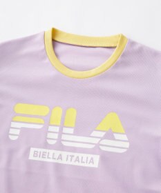 OP／FILA 【FILA】ブランドロゴ半袖リンガーTシャツ