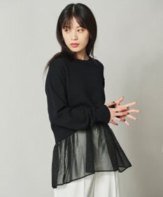 uncrave ウール ナイロン ペプラム ニット（uncrave STANDARD）