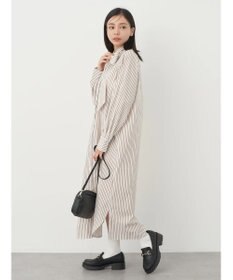 earth music&ecology ボウタイシャツワンピース