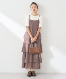 earth music&ecology アシンメトリーティアードワンピース