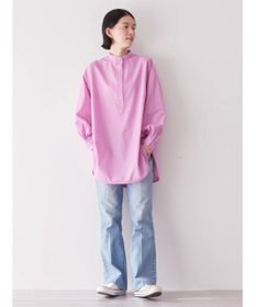 AMERICAN HOLIC イージーケアバンドカラーシャツチュニック