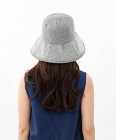 AURORA 【 LANVIN COLLECTION（ランバン コレクション） 】シルクギンガムカサブランカハット