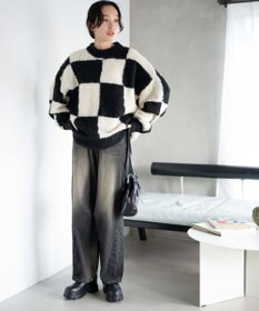 WEGO 幾何学柄ニットプルオーバー