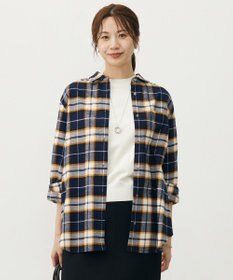 J.PRESS LADIES L コットン起毛タータンチェック シャツ ブラウス