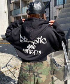 WEGO ハンドライティングショートパーカー