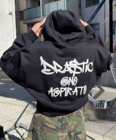 WEGO ハンドライティングショートパーカー