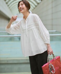 23区 【見上愛さん着用】ラッセルオーナメントレース ワイド パンツ