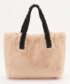 ANY SIS フリルハンドルフェイクファー バッグ